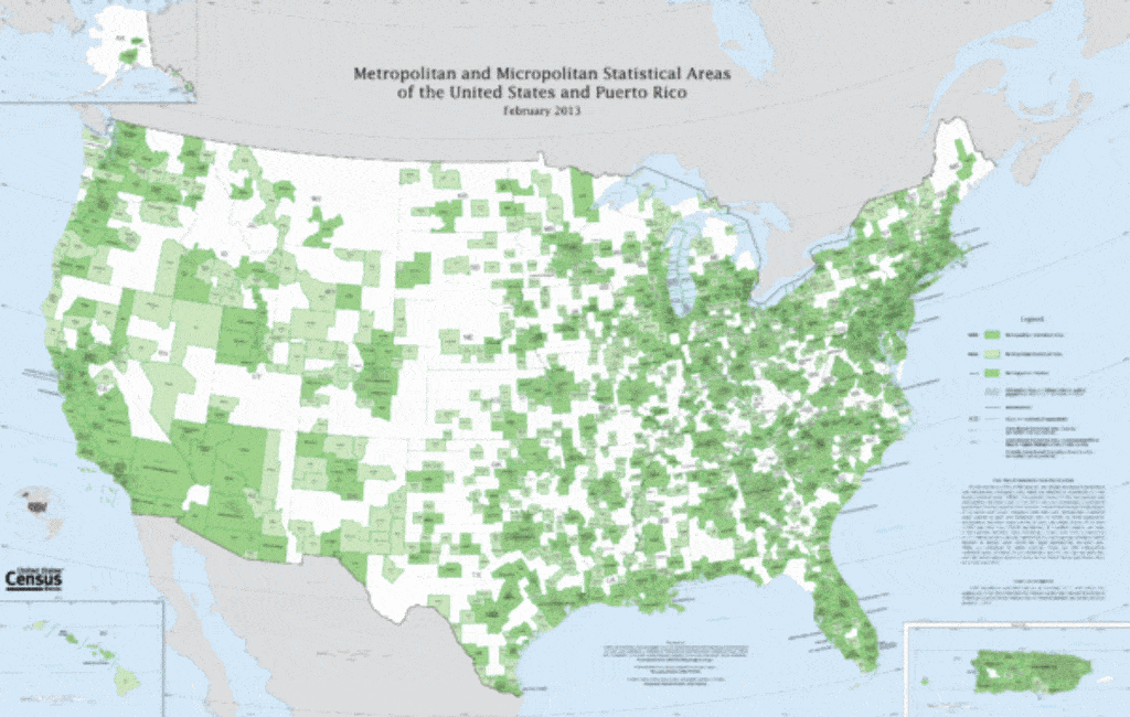 2017 12 1 Metropolitan and Micropolitan Statistical Areas (CBSAs) of the United States and Puerto Rico, Feb 2013
